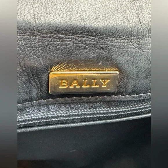 Bally-Authentic-Calf Skin Quilted Leather Black shoulder / crossbody bag - Picture 9 of 16